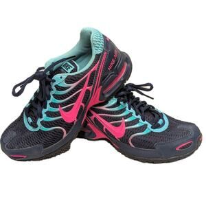 Nike Air Max Torch 4 Midnight Navy Pink Blast Women's 8 EUC Running Training